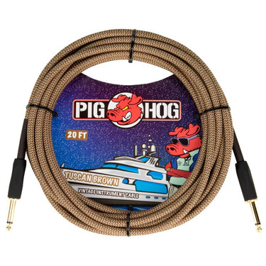 Cable Pig Hog Pch20tbr Para Instrumento 6.10 Metros Tuscan Brown